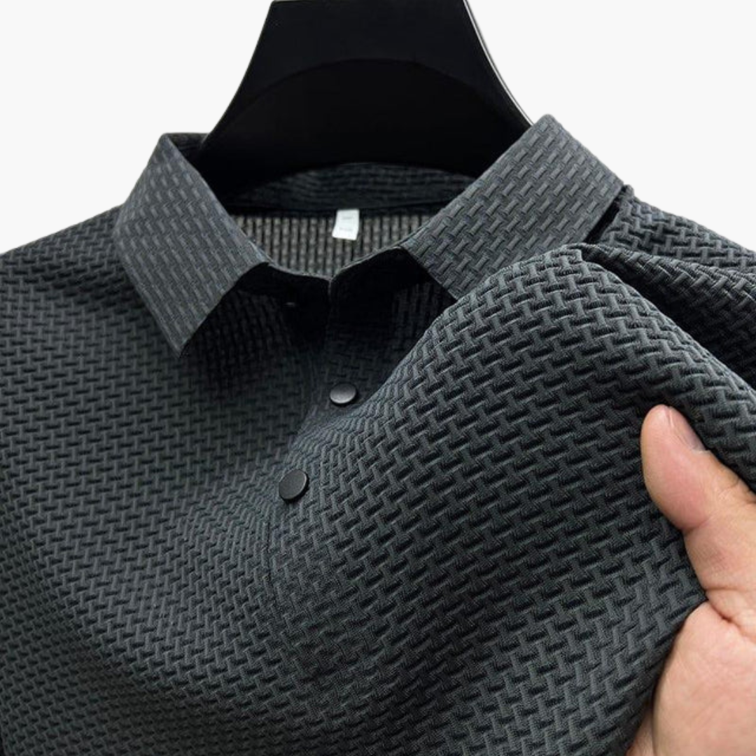 Polo à manches courtes pour homme avec col classique et patte de boutonnage