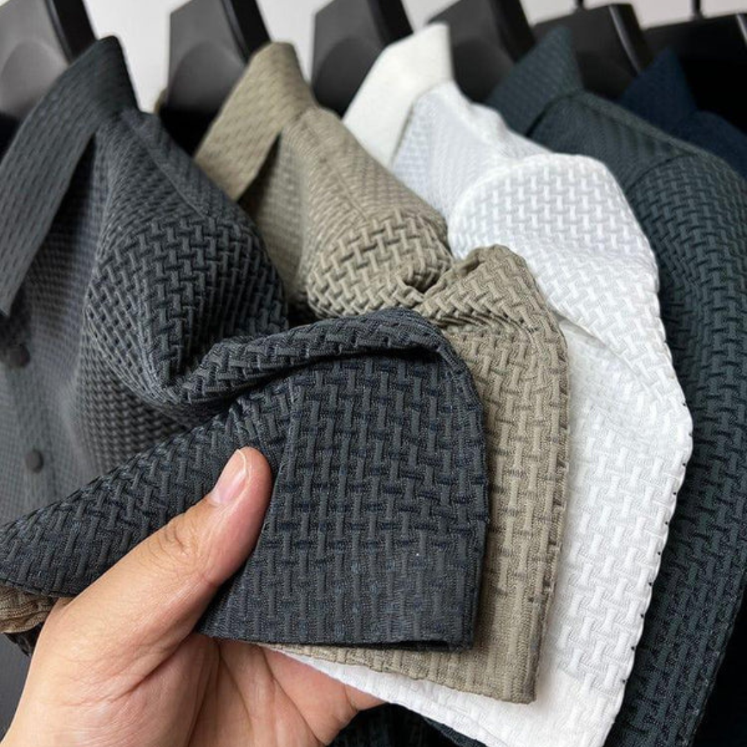 Polo à manches courtes pour homme avec col classique et patte de boutonnage