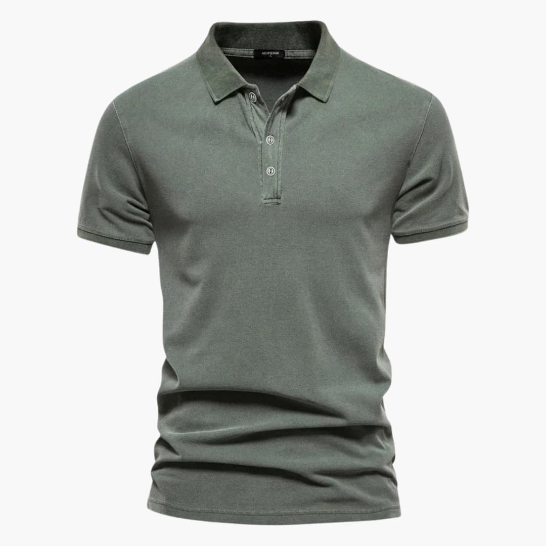 Polo homme à manches courtes avec col classique et patte boutonnée
