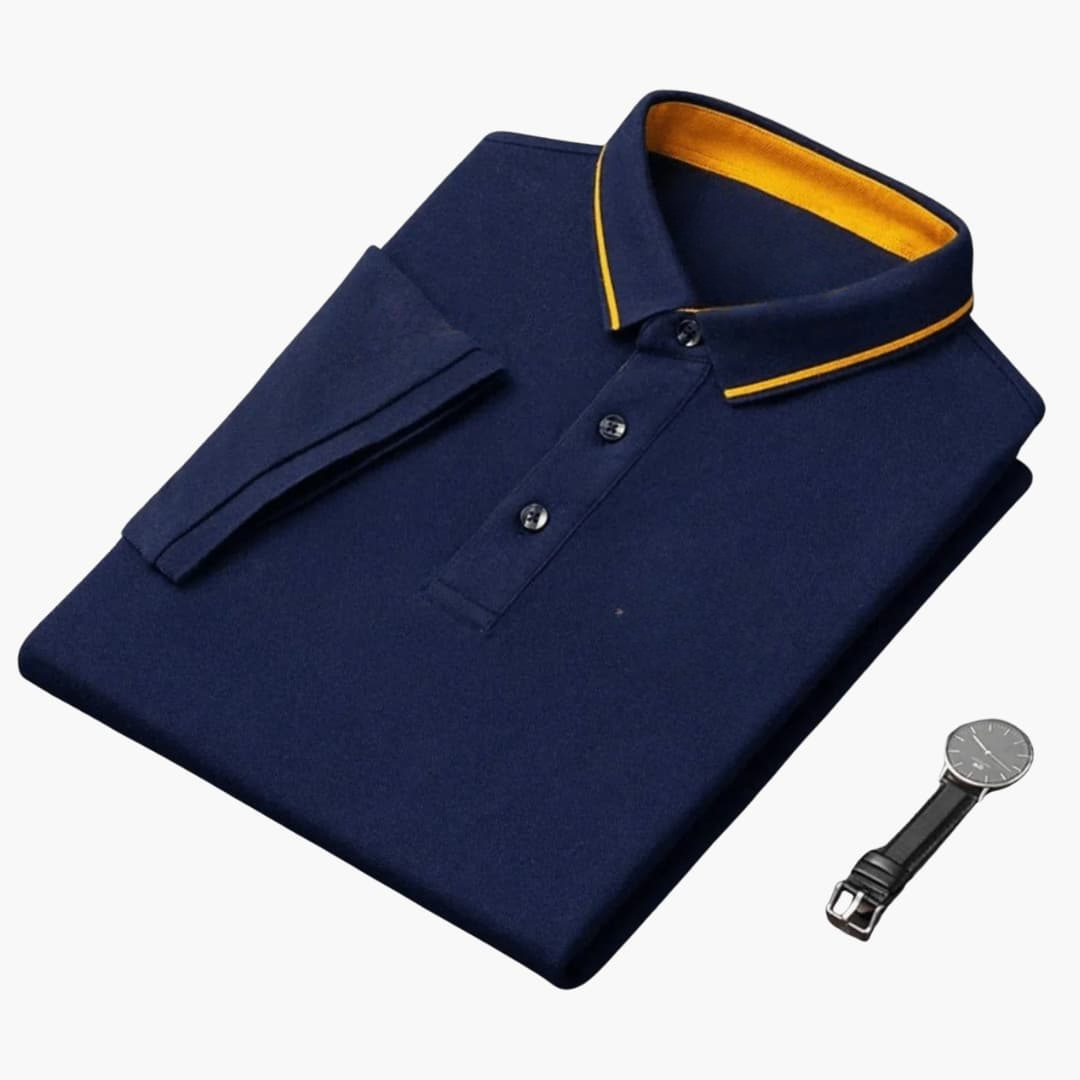 Polo homme à manches courtes avec col classique et patte boutonnée