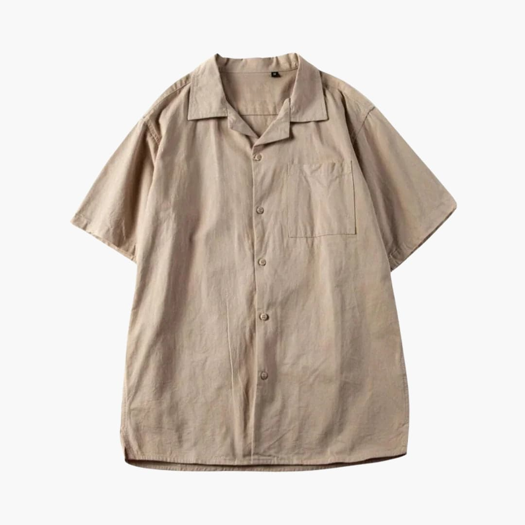 Polo homme avec col cubain et poche poitrine