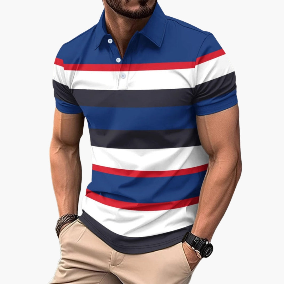 Polo homme avec col et patte de boutonnage