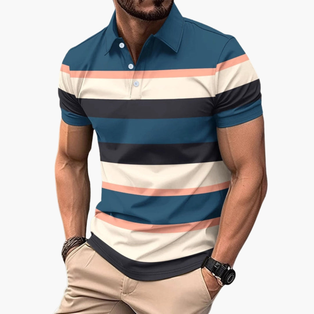 Polo homme avec col et patte de boutonnage