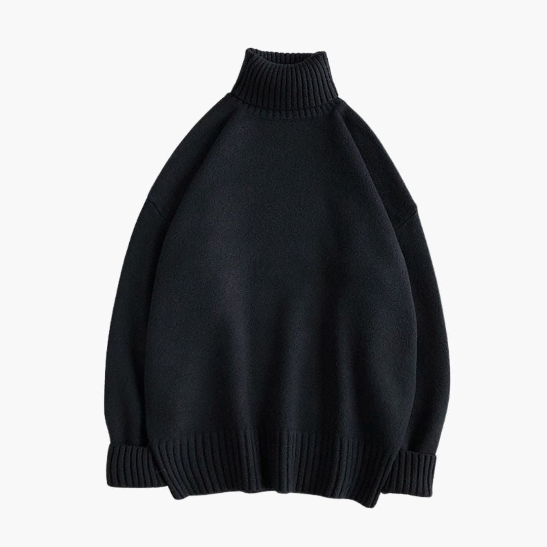 Pull Col Roulé Homme avec Col Côtelé