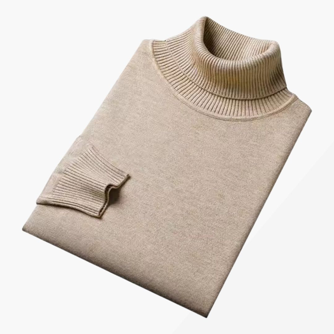 Pull Col Roulé Homme avec Manches Longues