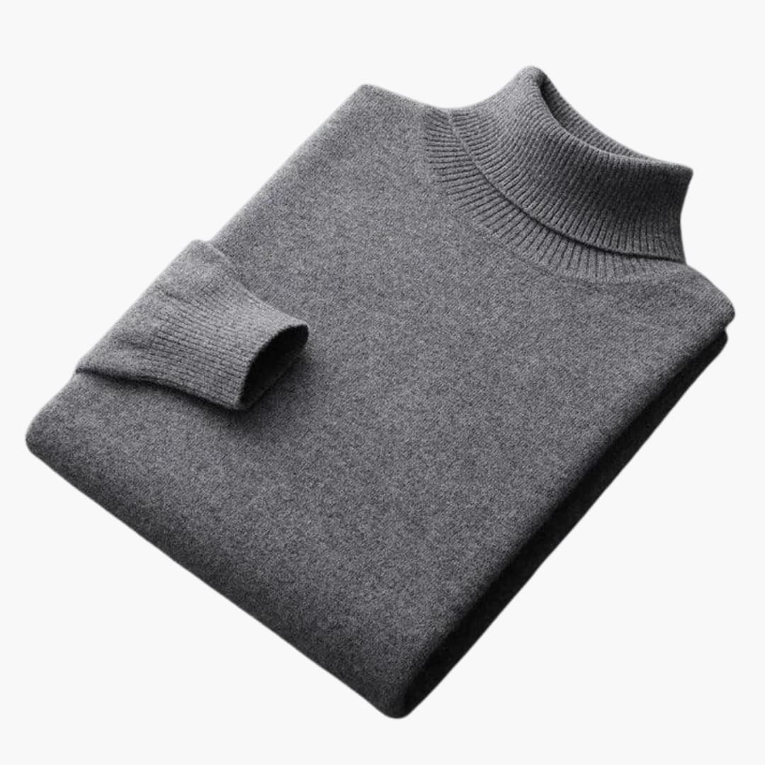 Pull Col Roulé Homme avec Manches Longues