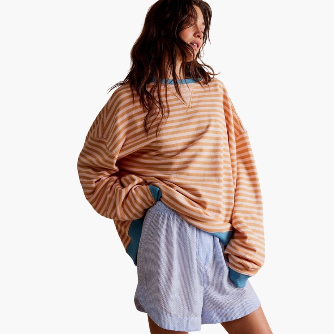 Stripete damegenser med senkede skuldre