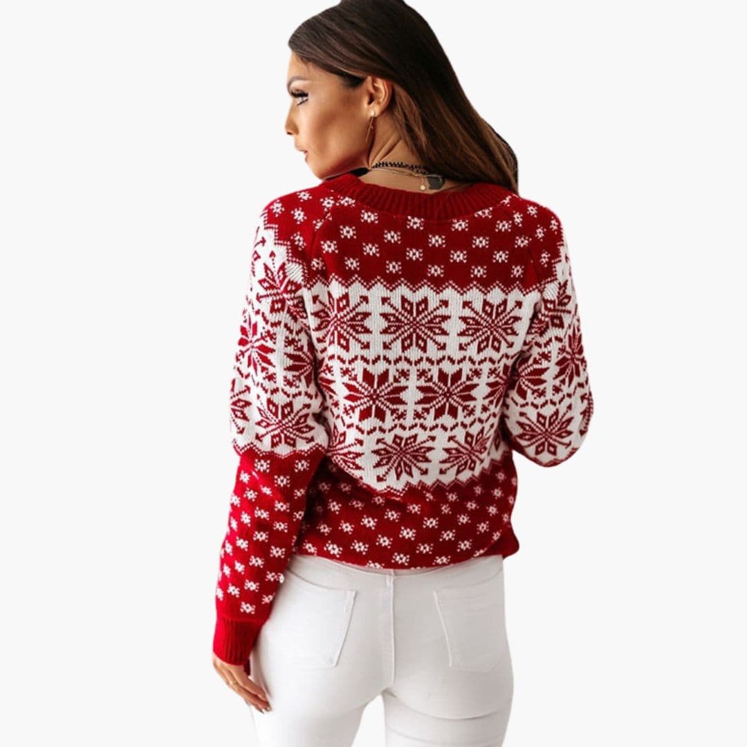 Pull Femme à Col Rond et Manches Longues