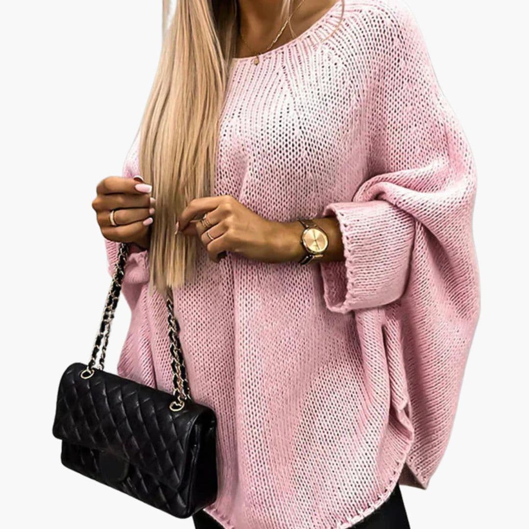 Camisola de Mulher com Decote Barco e Mangas Largas