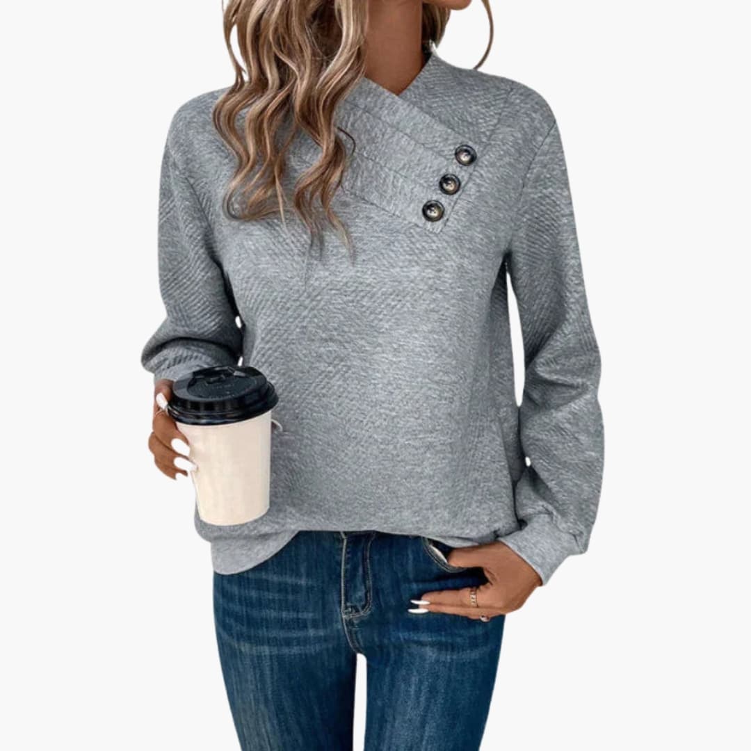 Pull Femme à Enfiler avec Col Montant