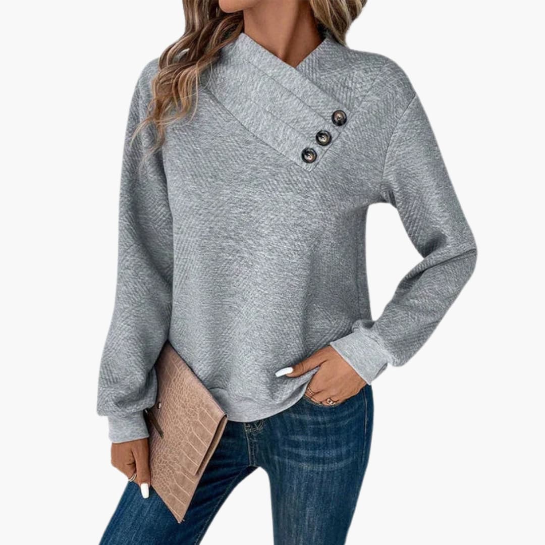 Pull Femme à Enfiler avec Col Montant