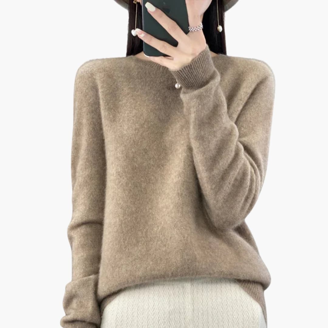 Pull Femme à Enfiler avec Col Rond