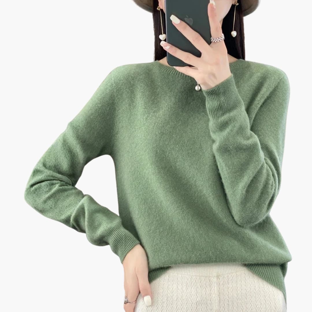 Pull Femme à Enfiler avec Col Rond