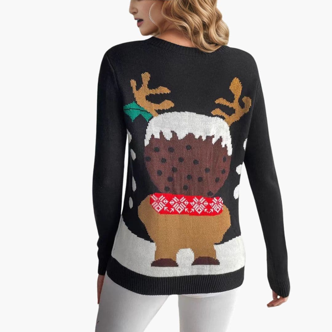 Pull Femme avec Motif Renne