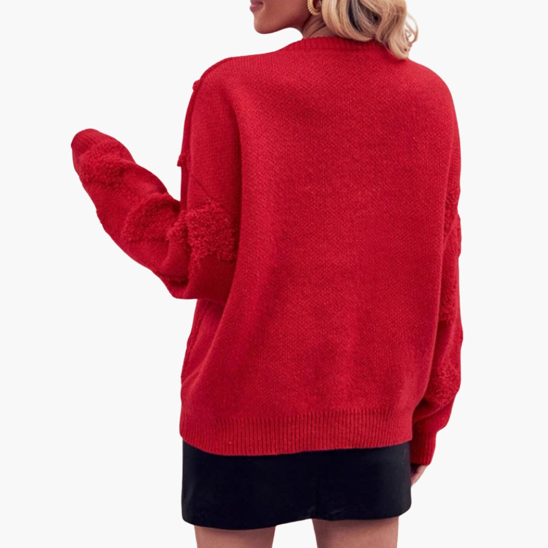 Pull Femme avec Motif Sapin 3D