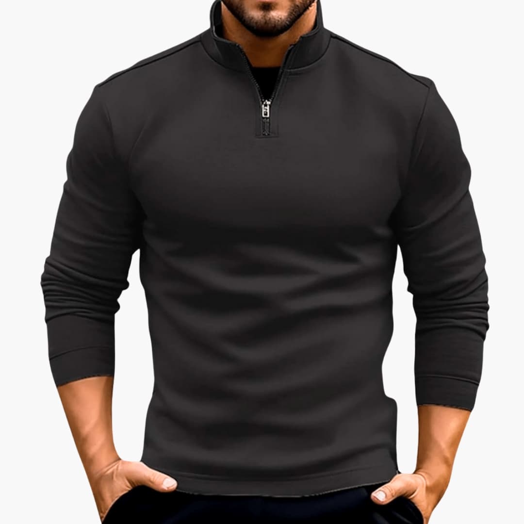 Pull Homme Classique à Demi Zip