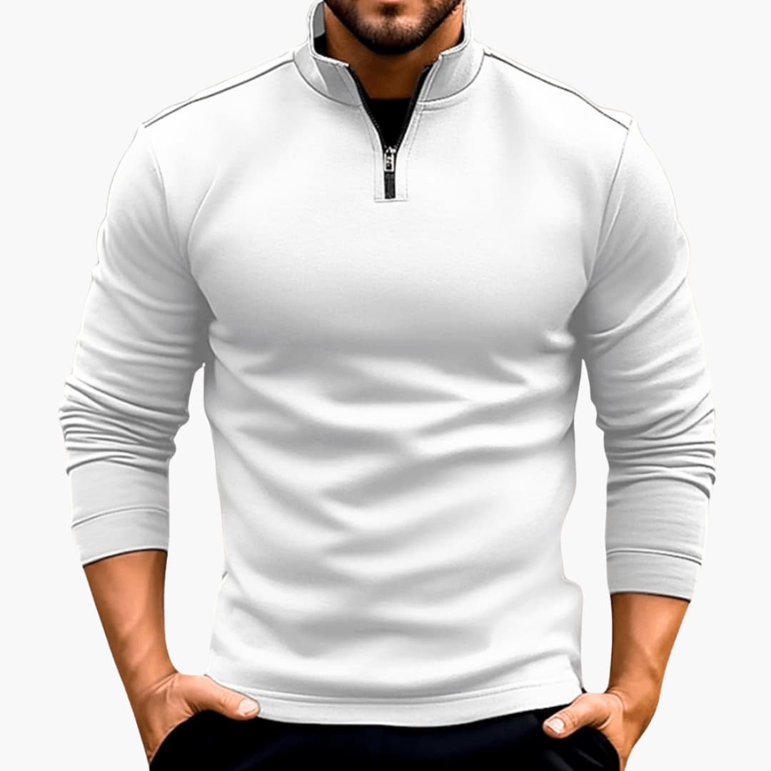 Pull Homme Classique à Demi Zip