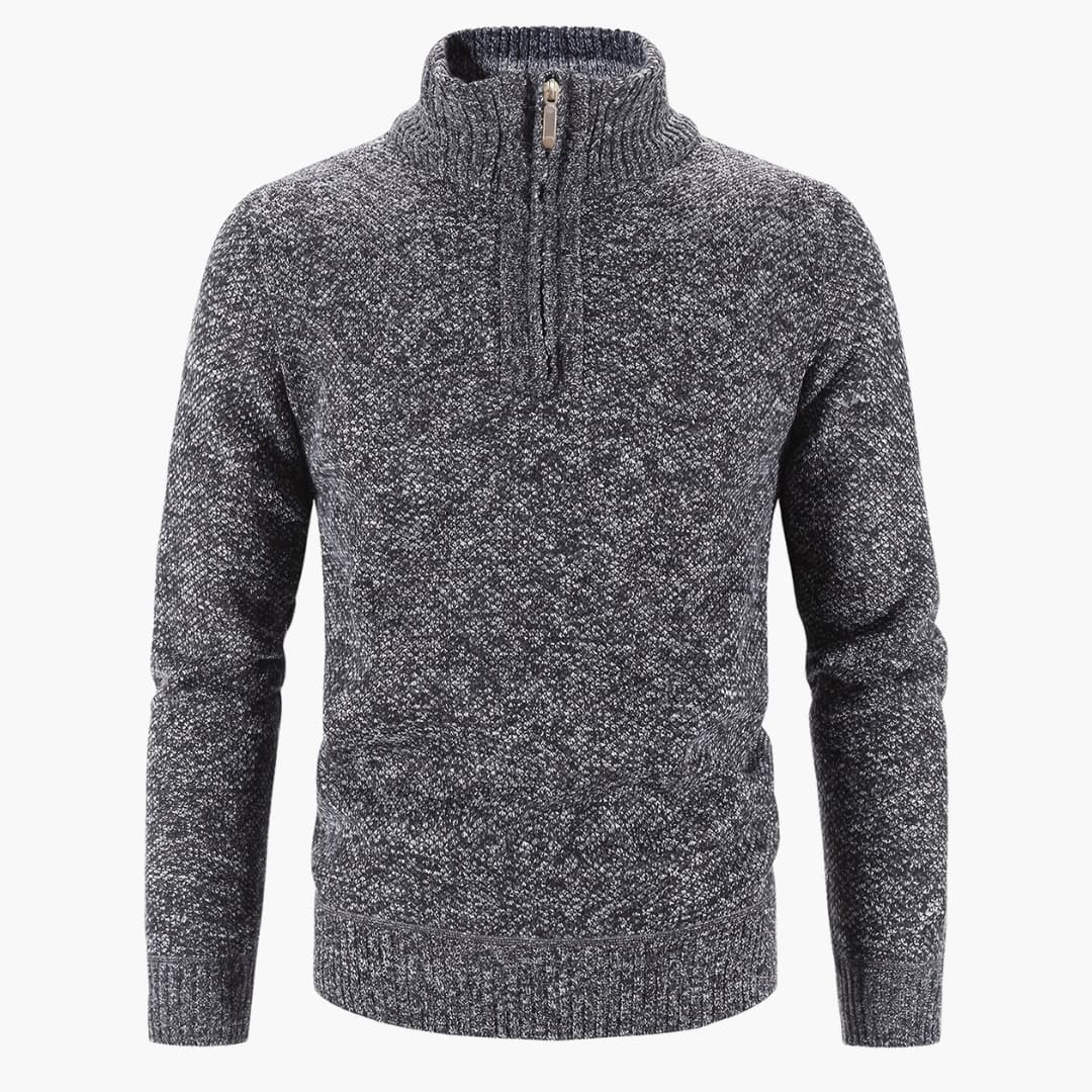 Pull Homme à Col Montant Demi Zip