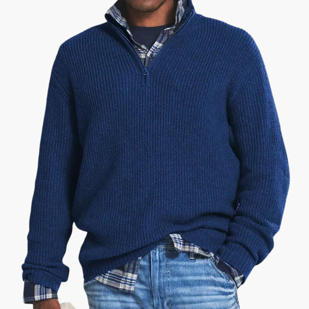 Pull à col zippé pour homme