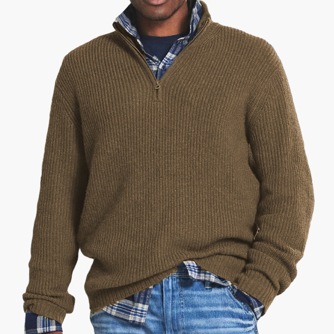 Pull à col zippé pour homme