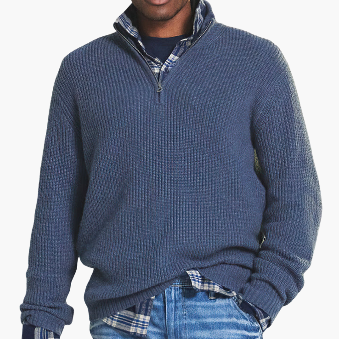 Pull à col zippé pour homme