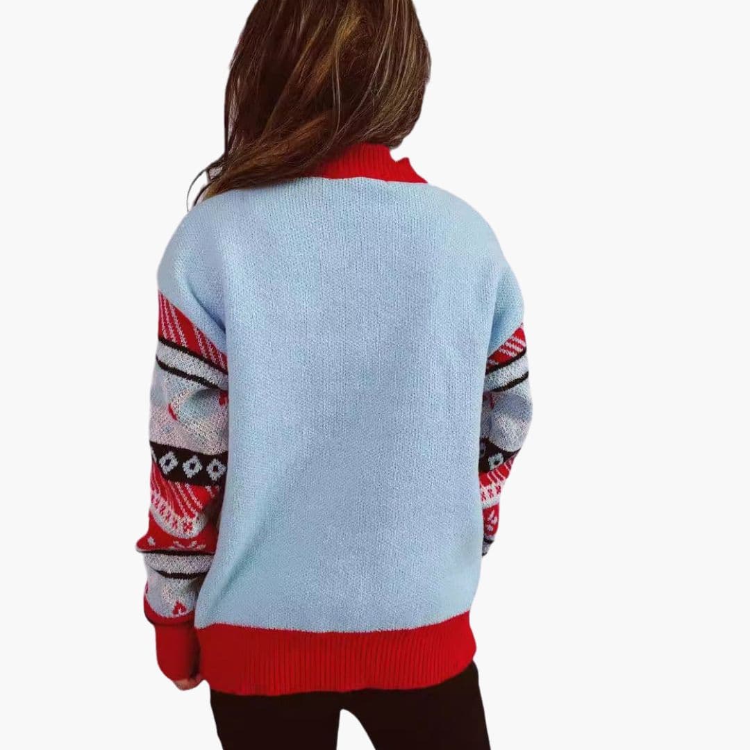 Pull de Noël pour femme avec motif du Père Noël