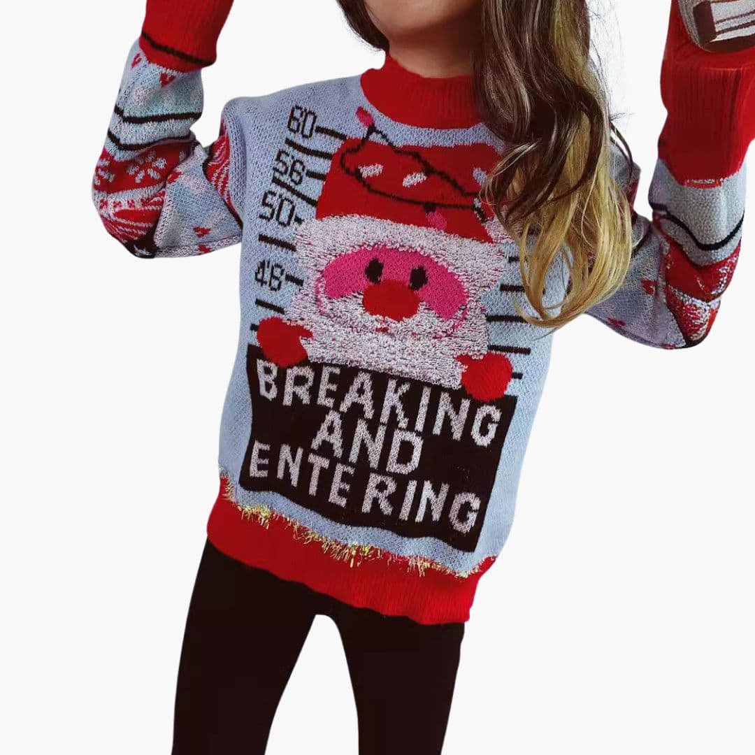 Pull de Noël pour femme avec motif du Père Noël