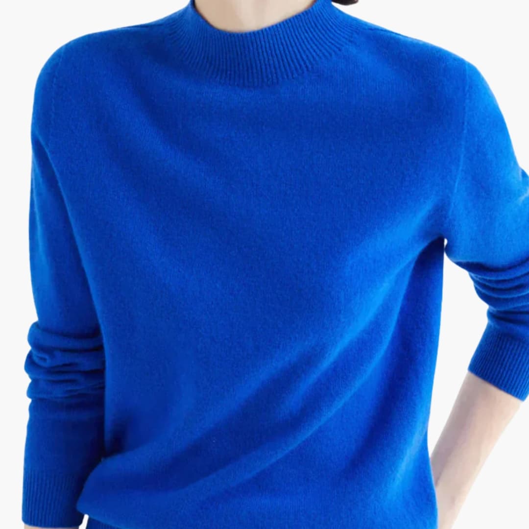 Suéter de cachemira de lujo para mujer con superficie tejida suave