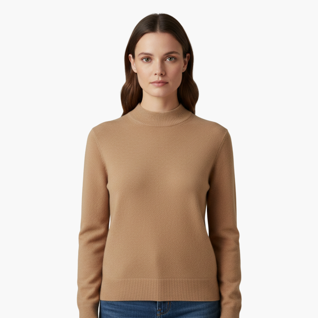 Luxury cashmere sweater for women with a soft knitted surface