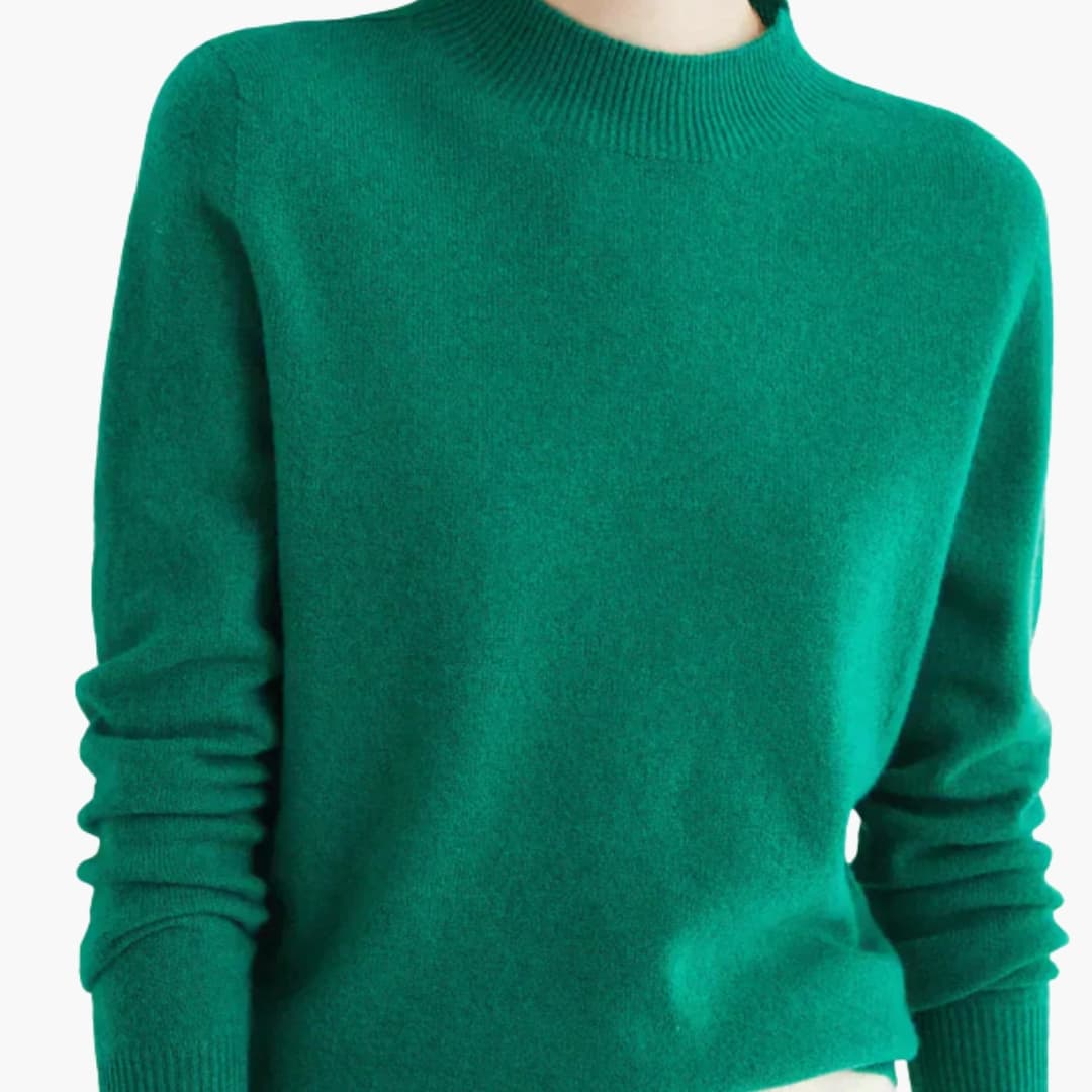 Suéter de cachemira de lujo para mujer con superficie tejida suave