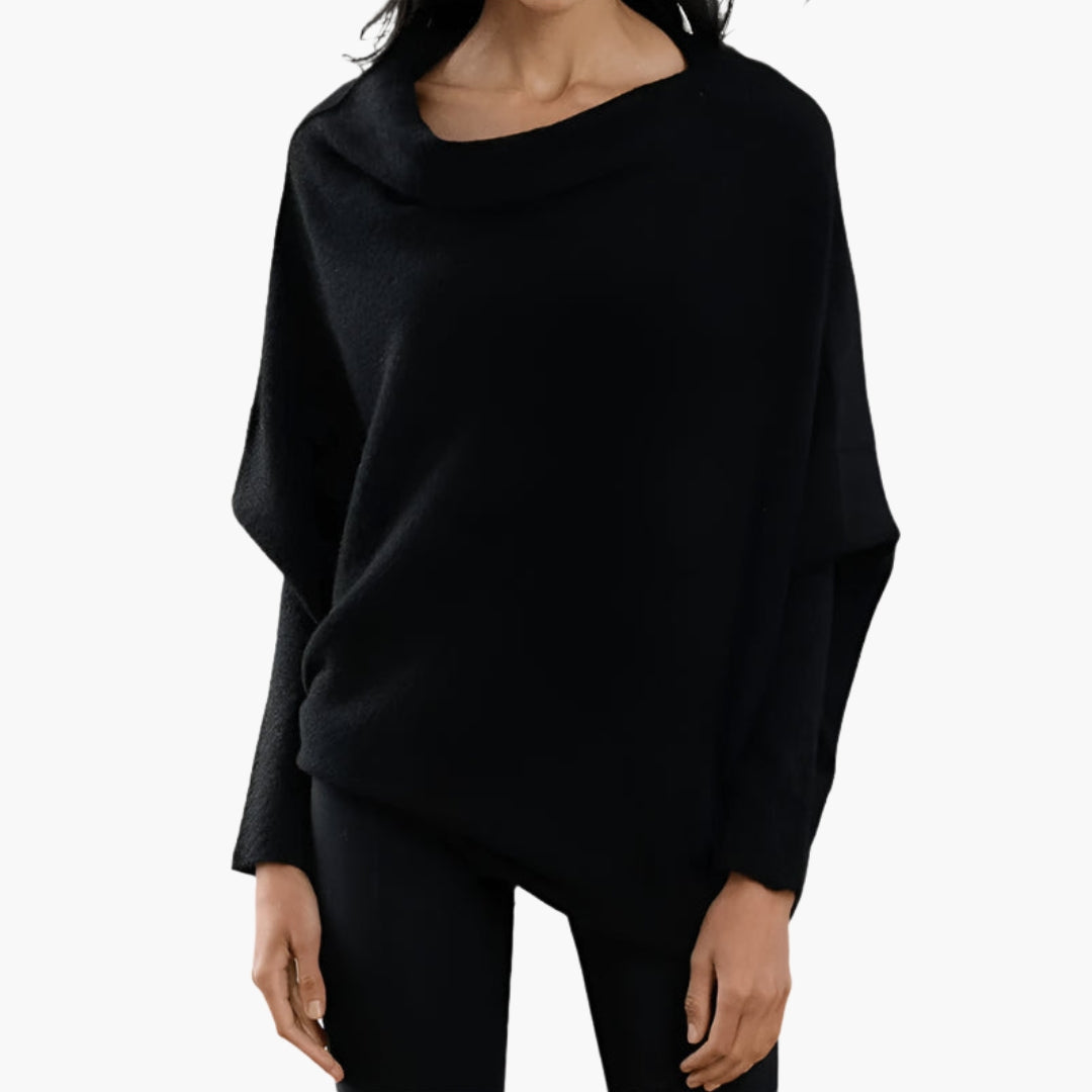 Maglione donna con scollo ampio e maniche lunghe