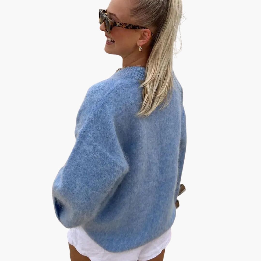 Pull femme avec col rond