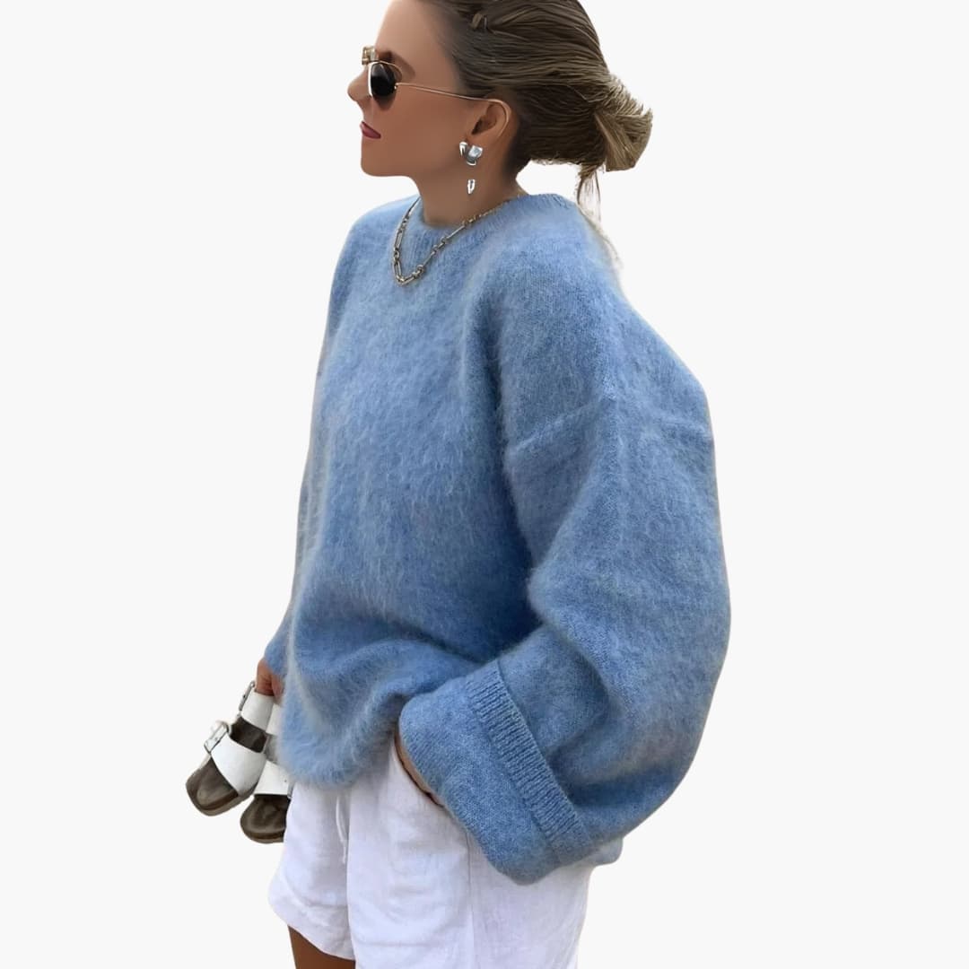 Pull femme avec col rond