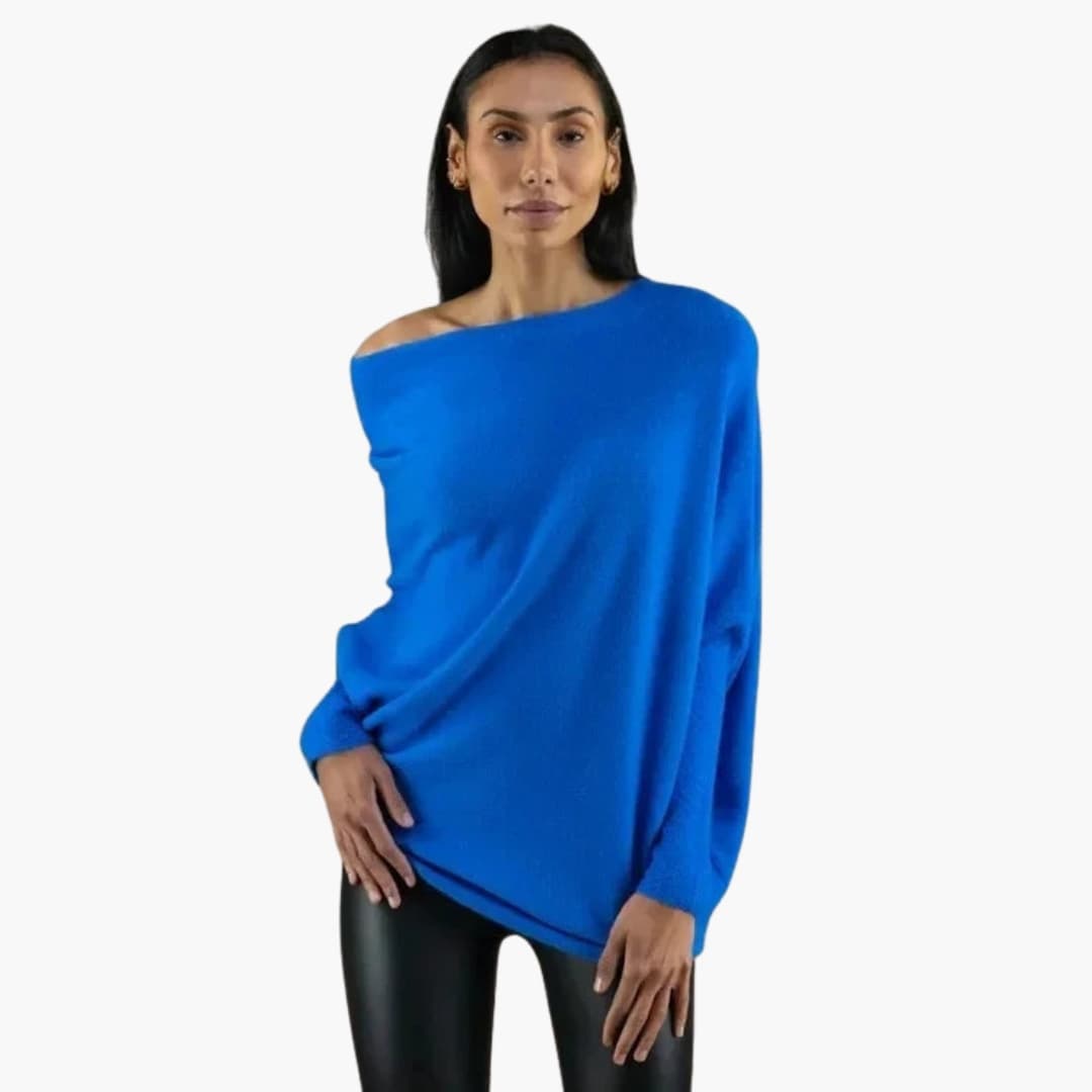 Pull femme avec encolure convertible