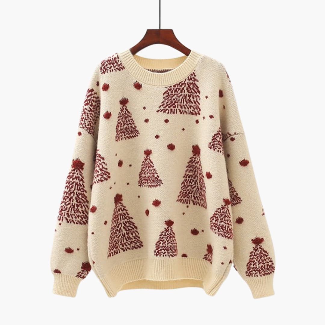 Pull femme col rond avec ourlet côtelé