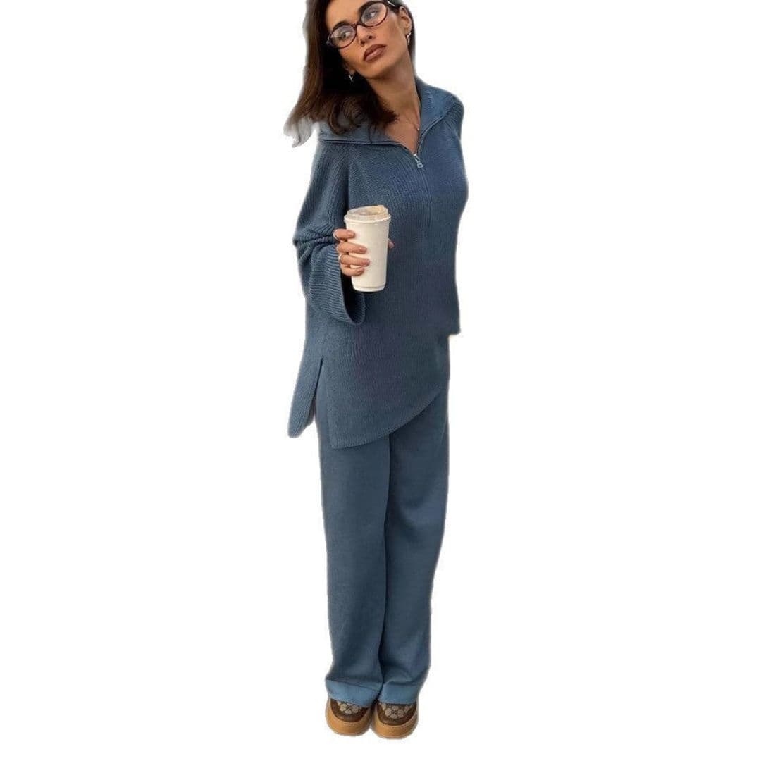 Sudadera de mujer de corte amplio con media cremallera