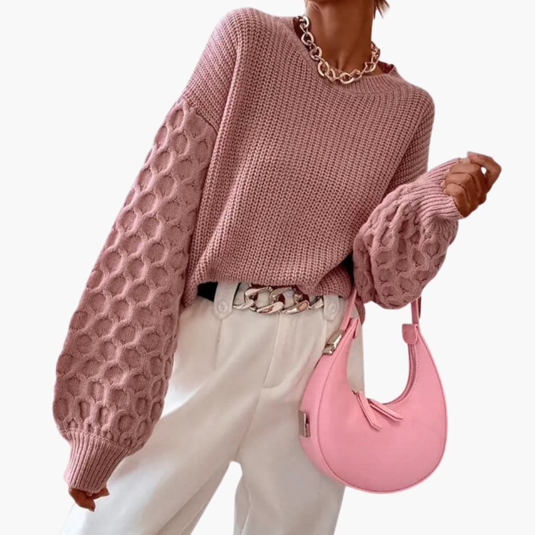 Damegenser i strikk for høsten med definert tekstur