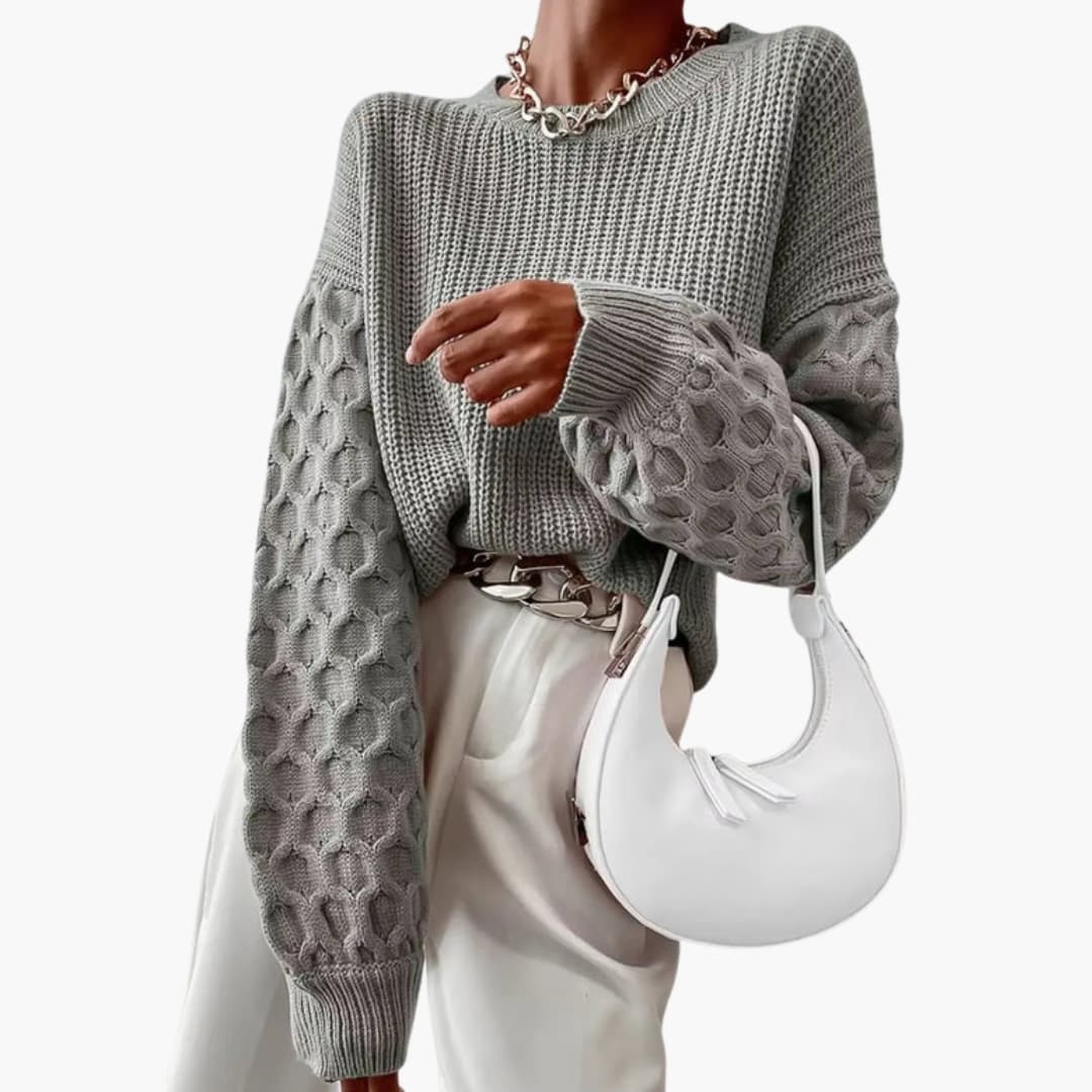 Damegenser i strikk for høsten med definert tekstur