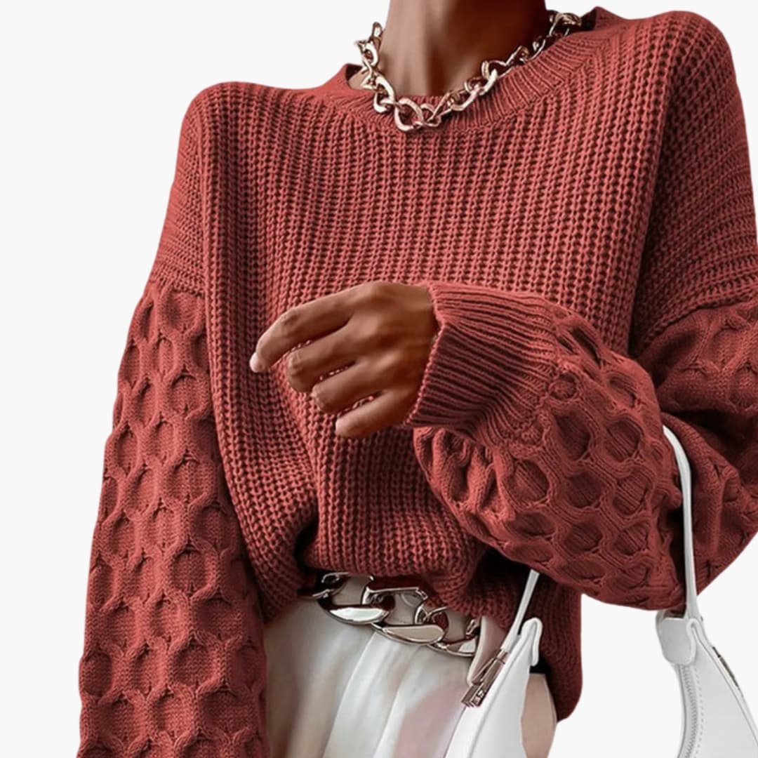 Damegenser i strikk for høsten med definert tekstur