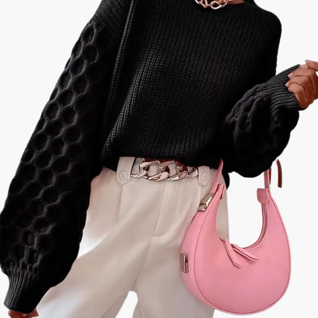 Damegenser i strikk for høsten med definert tekstur