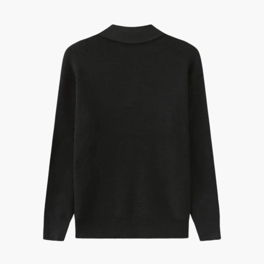 Pull homme à col mi hauteur zippé et manches longues