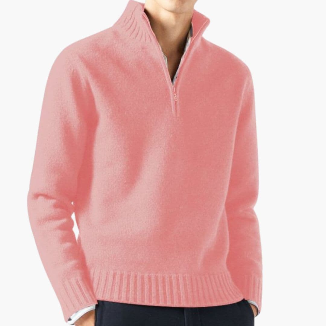 Men's half-zip pullover with collar
