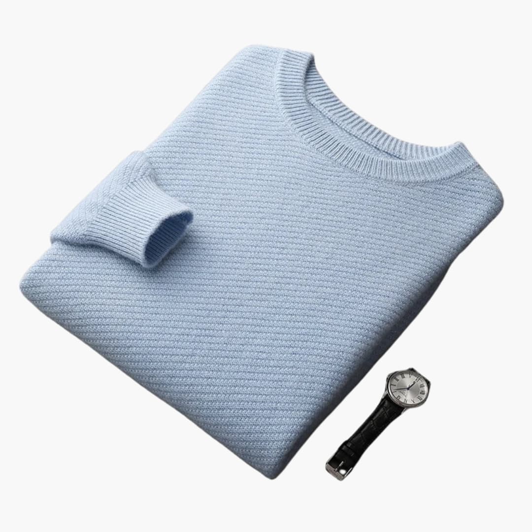 Pull homme col roulé en maille à manches longues