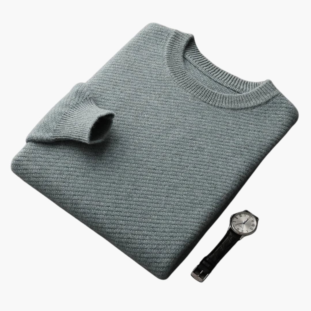 Pull homme col roulé en maille à manches longues