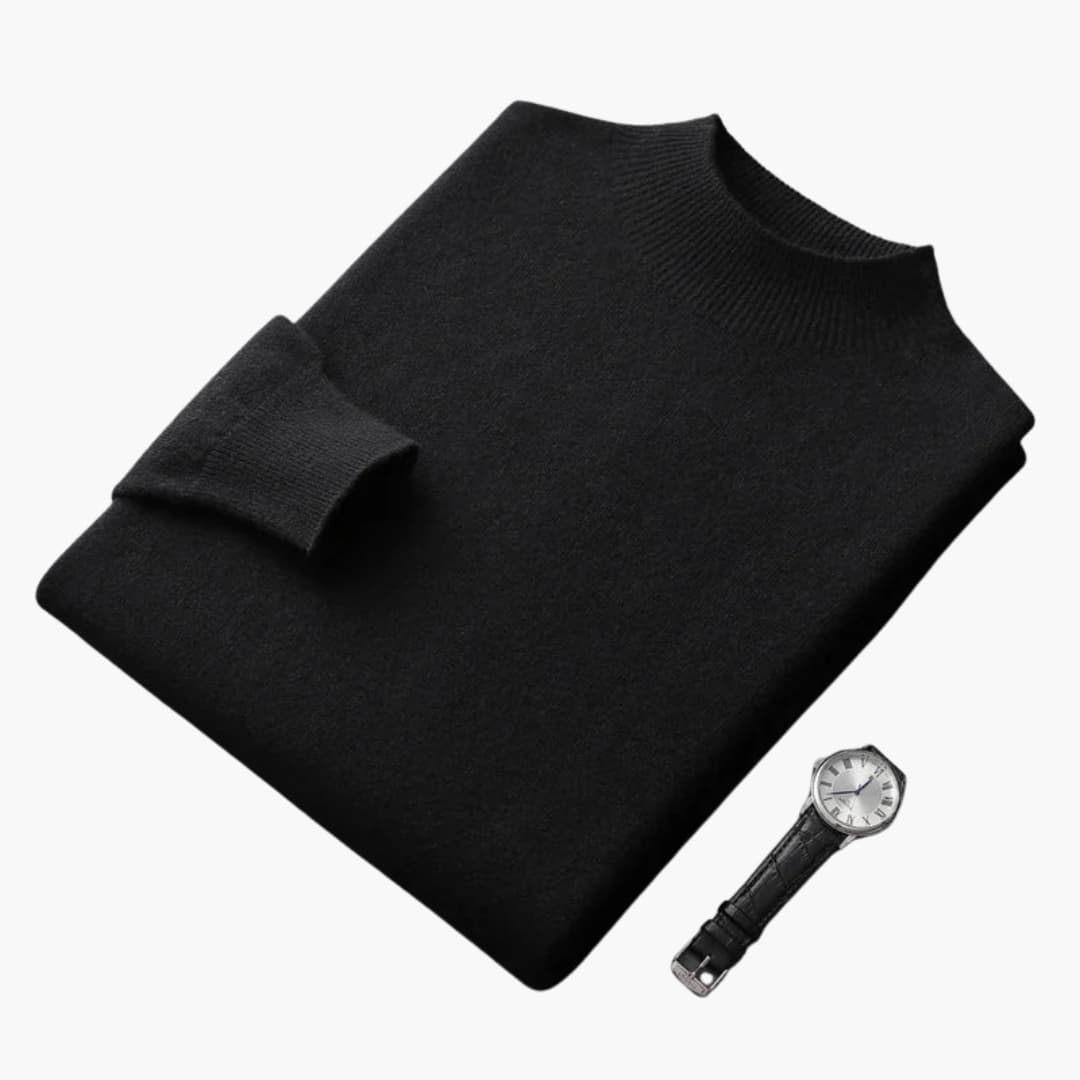 Pull homme en maille à manches longues et coupe droite