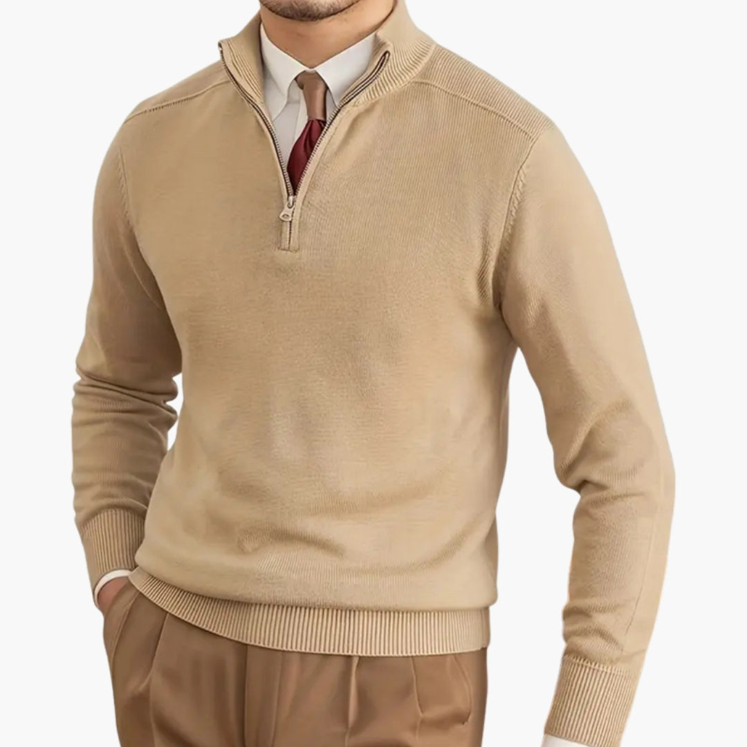 Pull homme en maille avec col montant