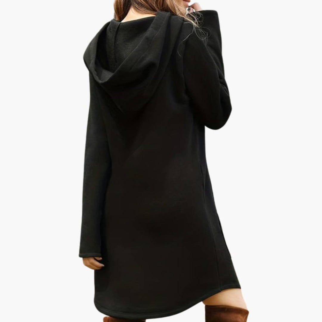 Vestito da donna con cappuccio e tasca a marsupio
