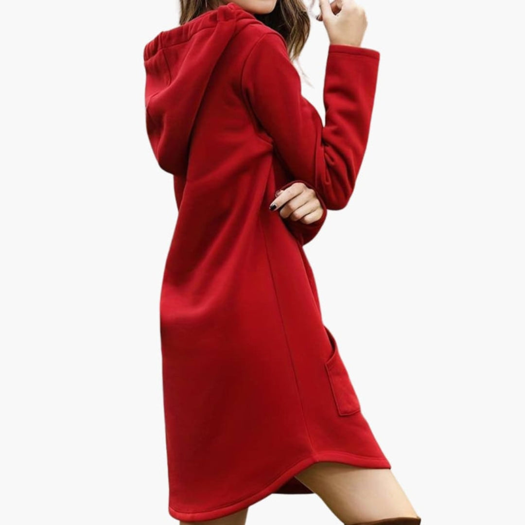 Vestito da donna con cappuccio e tasca a marsupio