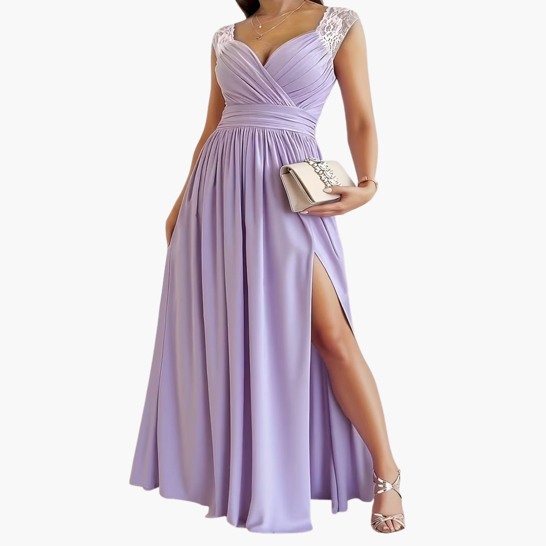 Abito elegante da donna con scollo asimmetrico