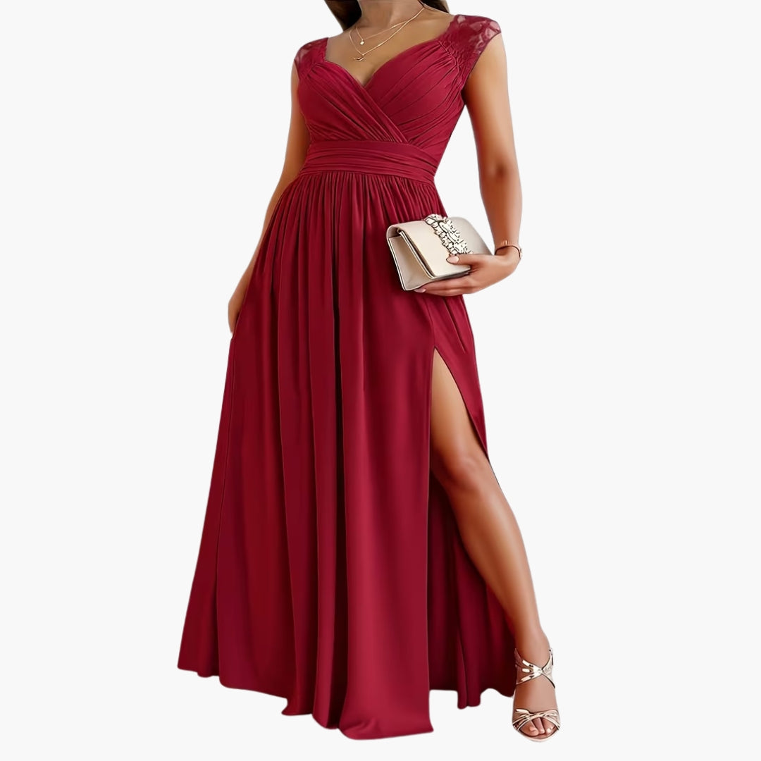 Abito elegante da donna con scollo asimmetrico